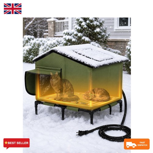 Insulated outdoor heated cat - heated,