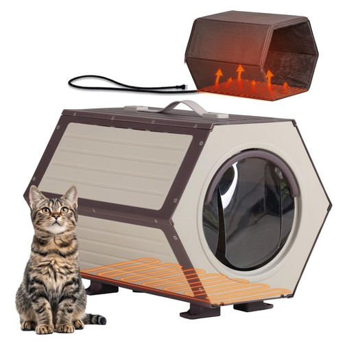 Heated outdoor cat house - outdoor,